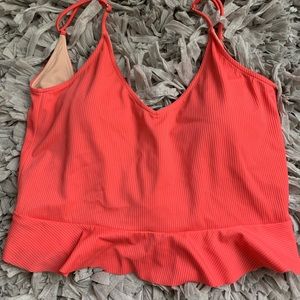 Kortni Jeane XL Scoop Back Top Vibrant Coral